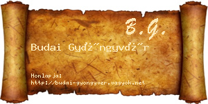 Budai Gyöngyvér névjegykártya