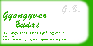 gyongyver budai business card